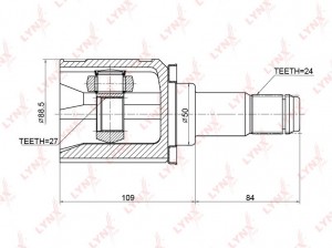 ШРУС внутренний к-кт! левый\ Toyota Camry ACV30/MCV30 01-06 CI-3723 LYNXAUTO