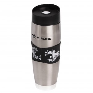 Термокружка 380мл непроливайка металлик AIRLINE IT-02 AIRLINE