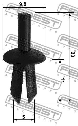 Клипса 88570-073 88570-073 FEBEST