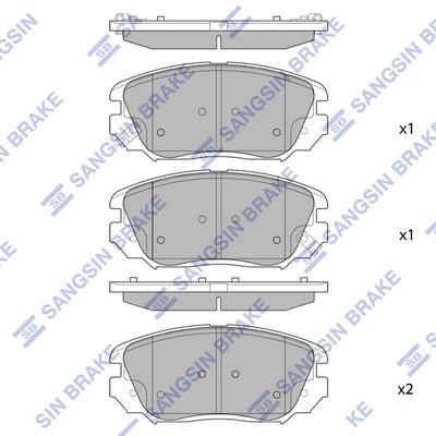 Колодки тормозные дисковые Opel Insignia 1.6-2.0CDTi 08 SP1402 SP1402 SANGSIN