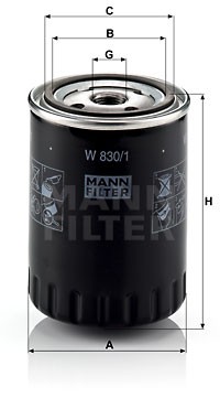 Фильтр масляный W830/1 W8301 MANN FILTER