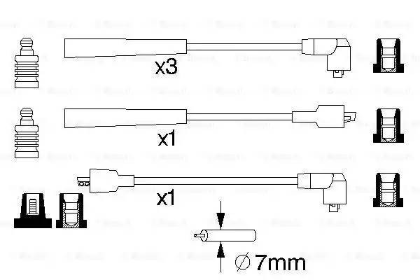 к-кт проводов!\ Mitsubishi Galant 2.0 87-93 0 986 357 122 BOSCH