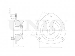 Опора амортизатора передняя RMP-13109 UNIO