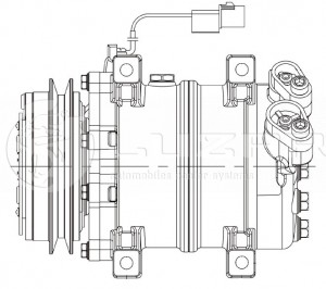 Компрессор кондиц. для а/м Mitsubishi L200 (06-)/Pajero Sport (08-) 2.5TD LCAC11 LCAC1148 LUZAR