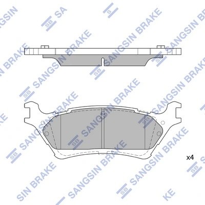 Колодки задние FORD F-150 2012- SP1908 SP1908 SANGSIN