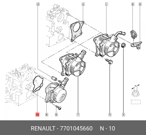 прокладка вакуумного насоса!\ Renault Clio III 7701045660 RENAULT