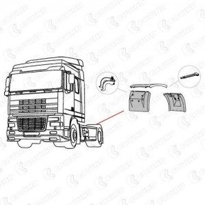крыло задней оси универс.!правое/левое заднее/переднее \DAF XF95 XF0515 COVIND