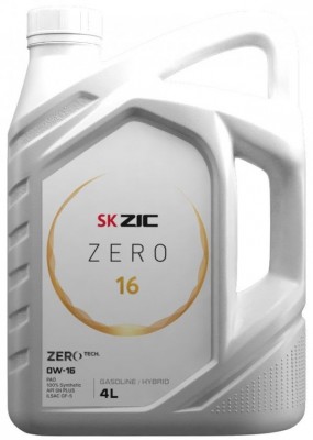 ZIC ZERO 16 0W16 (4L) масло мот.! синт.\ API SP, ILSAC GF-6B 162034 ZIC
