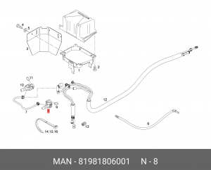 Уголковый разъем NG8 WST 81981806001 MAN