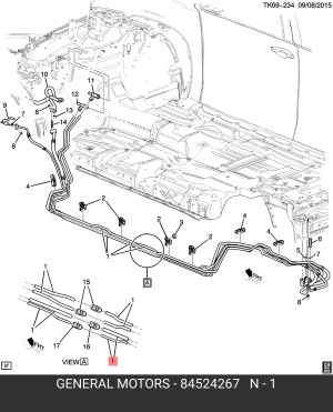 Трубка кондиционера CHEVROLET Tahoe CADILLAC Escalade (15-20) OE 84524267 GENERAL MOTORS
