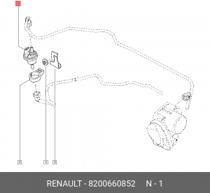 ЭМ КЛАПАН АБСОРБЕРА ТОПЛ ПАРОВ 8200660852 8200660852 RENAULT