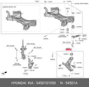 Рычаг подвески HYUNDAI Santa Fe (18-) передний нижний правый OE 54501S1050 HYUNDAI KIA