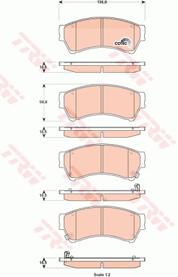 Колодки передние MAZDA 6 (GH) GDB3501 GDB3501 TRW