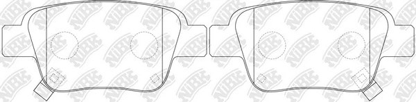 Колодки тормозные TOYOTA Avensis (03-) задние (4шт.) NIBK PN1239 NIBK