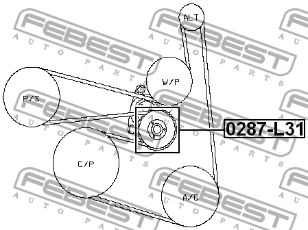 Ролик натяжной 0287-L31 0287-L31 FEBEST