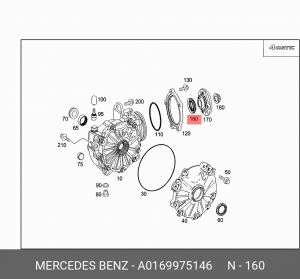 Радиальный сальник A0169975146 A 016 997 51 46 MERCEDES BENZ