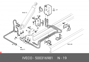Насос подъема кабины 500316981 тр. отд 500316981 IVECO