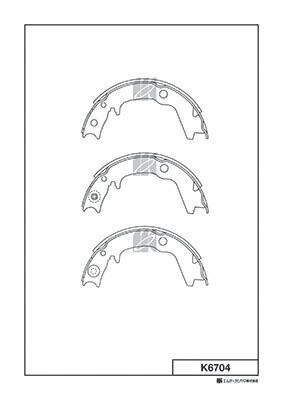 Колодки тормозные барабанные Mitsubishi Pajero IO H60,H70 98- K6704 K6704 MK KASHIYAMA