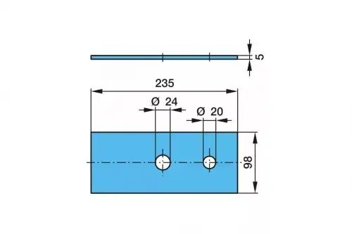 пластина юстировочная !235x98x5\BPW AS290043 AVTOSHTAMP