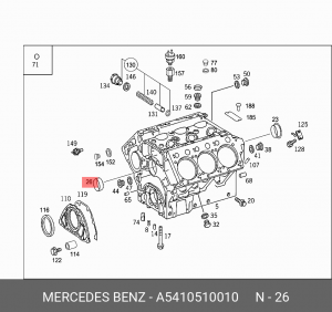 ПОДШИПНИК СКОЛЬЖЕНИЯ ВАЛА A 541 051 00 10 MERCEDES BENZ