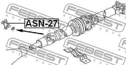Крестовина карданного вала (25x44) NISSAN KING CAB D22 1998-2004  ASN-27 ASN-27 FEBEST
