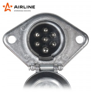 Разъем электрический прицепа ISO 1185 Type N 7-полюсный (розетка металл) AIRLINE ATE-32 AIRLINE