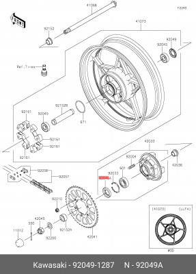 Сальник 92049-1287 92049-1287 KAWASAKI