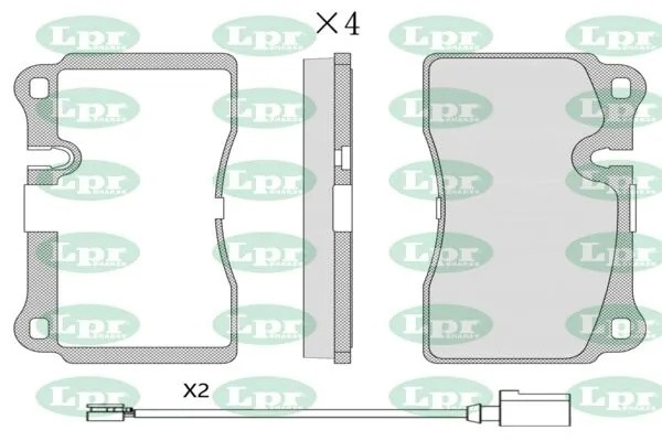 Комплект тормозных колодок 05P1376B 05P1376B LPR