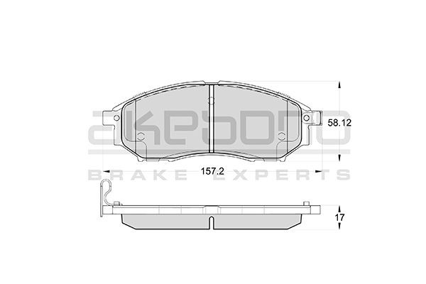 Колодки тормозные дисковые передние INFINITI FX35 (S50) AN-605WK AN605WK AKEBONO