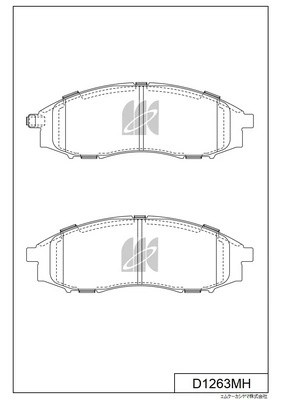 Колодки тормозные дисковые пер. Nissan Pick 2.4i,2.5Di 4WD 02- D1263MH D1263MH MK KASHIYAMA