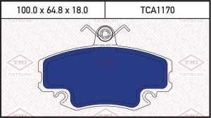 Колодки тормозные дисковые передние RENAULT Megane/Logan 07-PEUGEOT 205/309 85-R TCA1170 TATSUMI