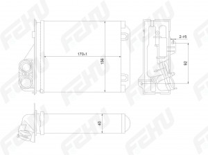 Радиатор отопителя (сборный) FRH1027m FRH1027M FEHU
