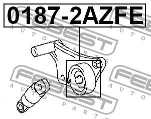 Ролик натяжной TOYOTA CAMRY ACV3#/MCV3# 2001-2006 0187-2AZFE 0187-2AZFE FEBEST