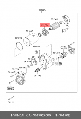 Щеткодержатель 36170-27000 3617027000 HYUNDAI KIA