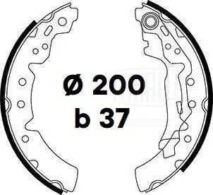 Колодки торм. для а/м Toyota Corolla (95-) барабан. 200x37 т/с TRW (GF 4533) GF 4533 TRIALLI