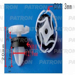 Клипса PEUGEOT CITROEN обивки двери PATRON P370467 PATRON