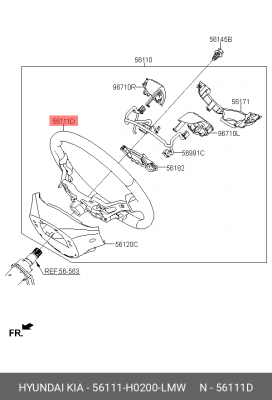 РУЛЕВОЕ КОЛЕСО 56111H0200LMW 56111H0200LMW HYUNDAI KIA