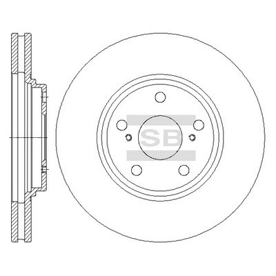 Диск тормозной передний Toyota Camry  SD4047 SD4047 SANGSIN