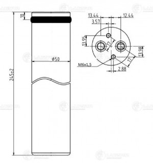 Ресивер-осушитель конд. для а м Renault Logan (04-) (LCR 0960) LCR 0960 LUZAR