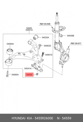 Гайка HYUNDAI KIA OE 5455926000 HYUNDAI KIA