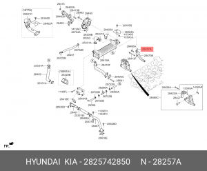 Шпилька HYUNDAI Elantra (13-) KIA Ceed (06-) выхлопной трубы OE 2825742850 HYUNDAI KIA