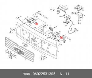 Винт с плоской головкой M8X20Z1-8.8-MAN1 06022531305 MAN
