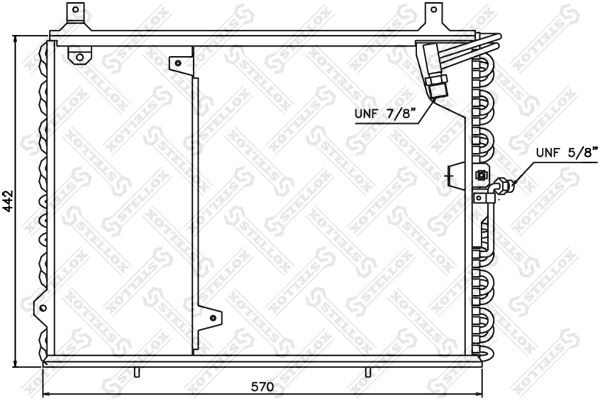 радиатор кондиционера!\ MB W124 2.0/2.2 92-95 10-45346-SX STELLOX