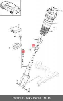 УПЛОТНИТЕЛЬНОЕ КОЛЬЦО ПРОБКА 97034360500 97034360500 PORSCHE