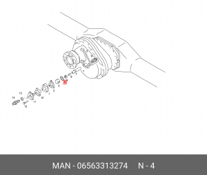06.56331-3274 Уплотнительное кольцо MAN 06563313274 MAN