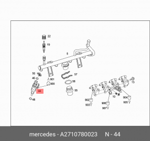 форсунка! топливная\ MB W203/204 M271 03-13 A 271 078 00 23 MERCEDES BENZ