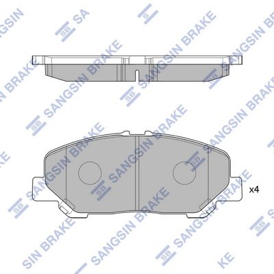 Колодки тормозные TOYOTA Estima (06-),Previa (06-) передние (4шт.) SANGSIN SP2183 SANGSIN