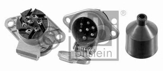 Розетка 7 полюсов (металл, винты) 07343 FEBI BILSTEIN