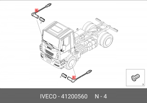 датчик ABS!L=1500mm\IVECO Eurocargo/Tech/Star 41200560 IVECO