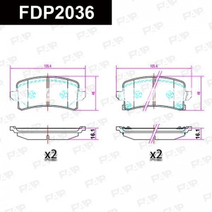 Тормозные колодки дисковые смесь CERAMIC FDP2036 FDP2036 FAP